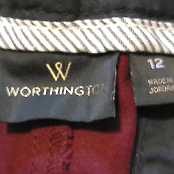 Burgundy Wine Dress Pants Straight Leg SZ 12 by Worthington - Picture 6 of 7